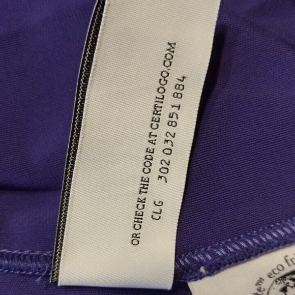 Off-White Virgil Abloh Purple Twist Mock Neck Dress Second Skin 14 US 48 IT NWT - Picture 12 of 16